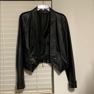 Vegan Leather Tuxedo Jacket